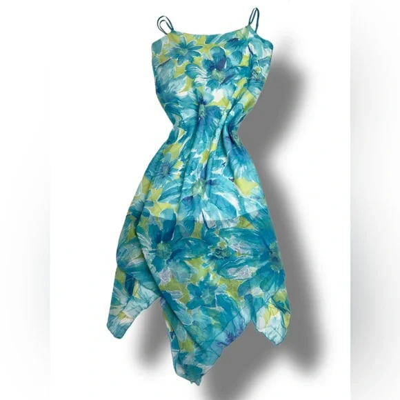 Vintage | Dresses | Vintage Y2k Asymmetrical Hem Fairy Dress In Blue And Green Watercolor Floral | Poshmark Vintage | Dresses | Vintage Y2k Asymmetrical Hem Fairy Dress In Blue And Green Watercolor Floral | Poshmark